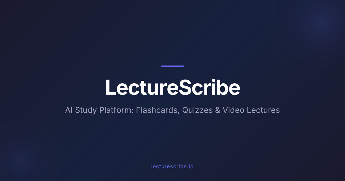 AI Study Tools by Subject: Notes, Flashcards & Quizzes | LectureScribe