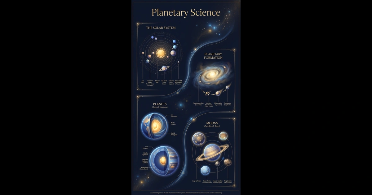 Planetary Science Infographic - Astronomy Visual Study Guide ...