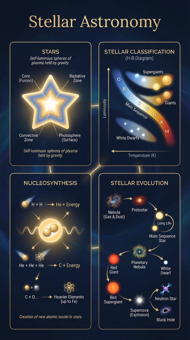 Stellar Astronomy Infographic - Complete Visual Study Guide for Astronomy