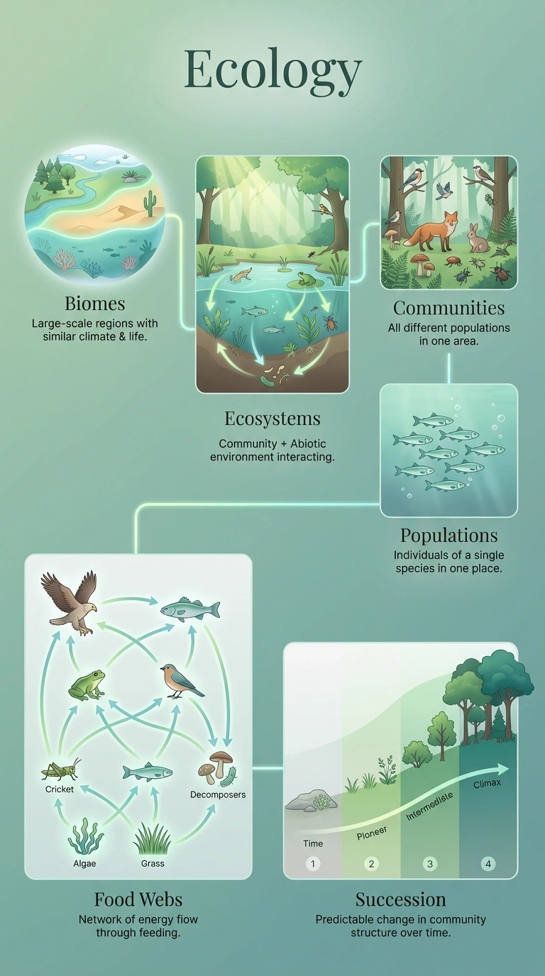 Ecology Infographic - Complete Visual Study Guide for Biology