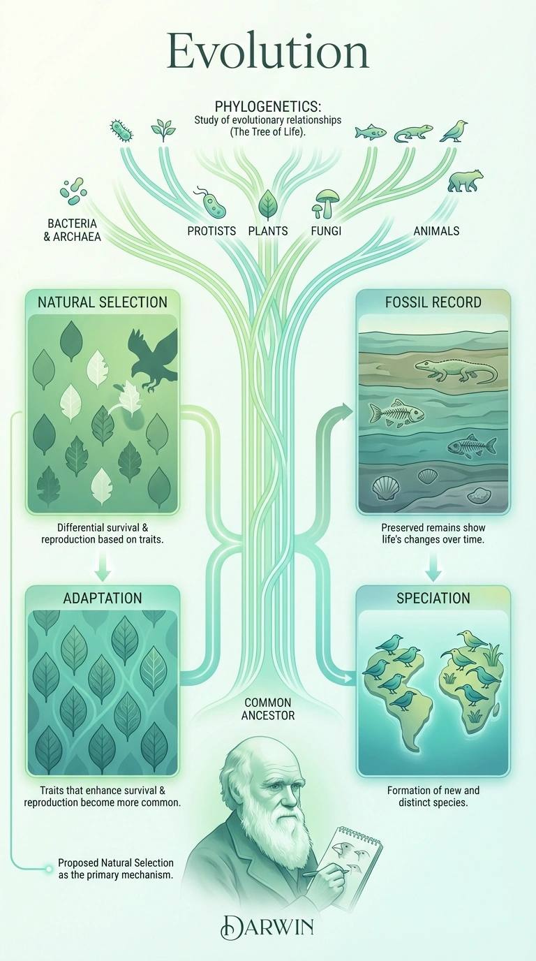 Evolution Infographic - Complete Visual Study Guide for Biology
