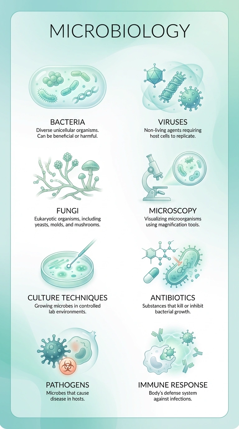 Microbiology Infographic - Complete Visual Study Guide for Biology