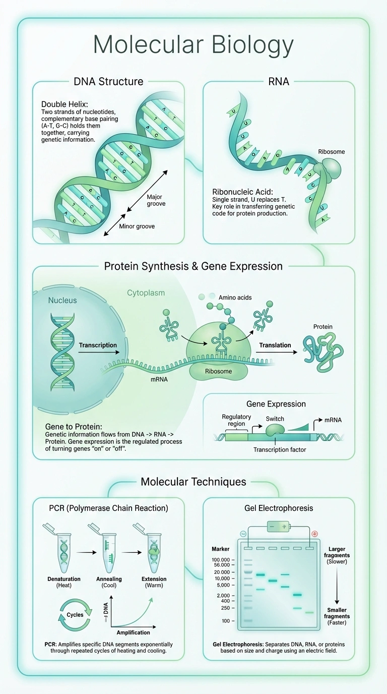 Molecular Biology Infographic - Complete Visual Study Guide for Biology