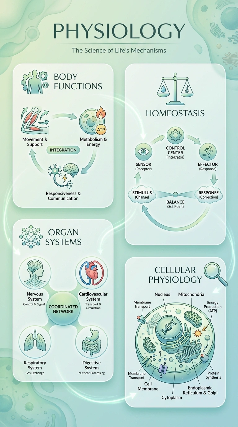 Physiology Infographic - Complete Visual Study Guide for Biology