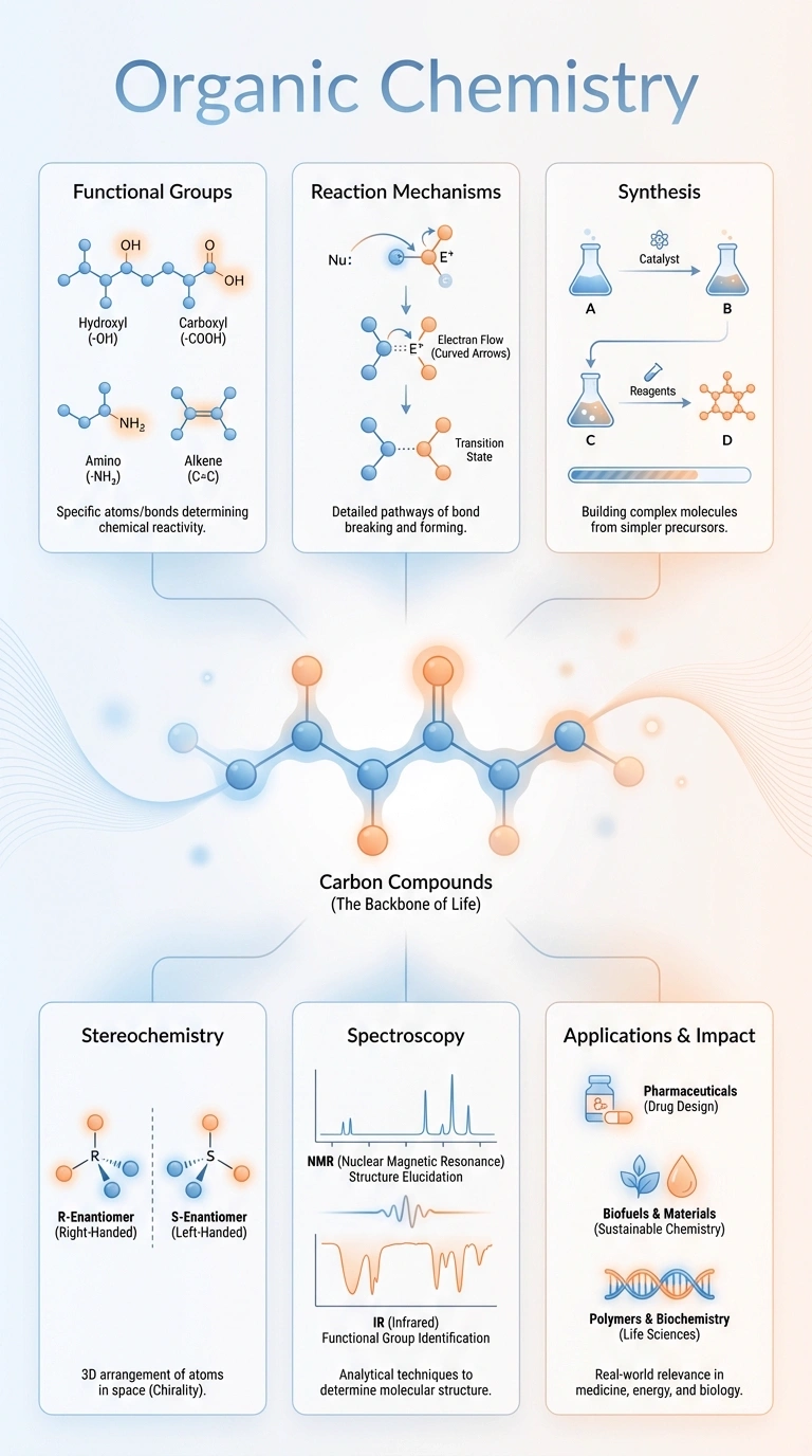 Organic Chemistry Infographic - Complete Visual Study Guide for Chemistry