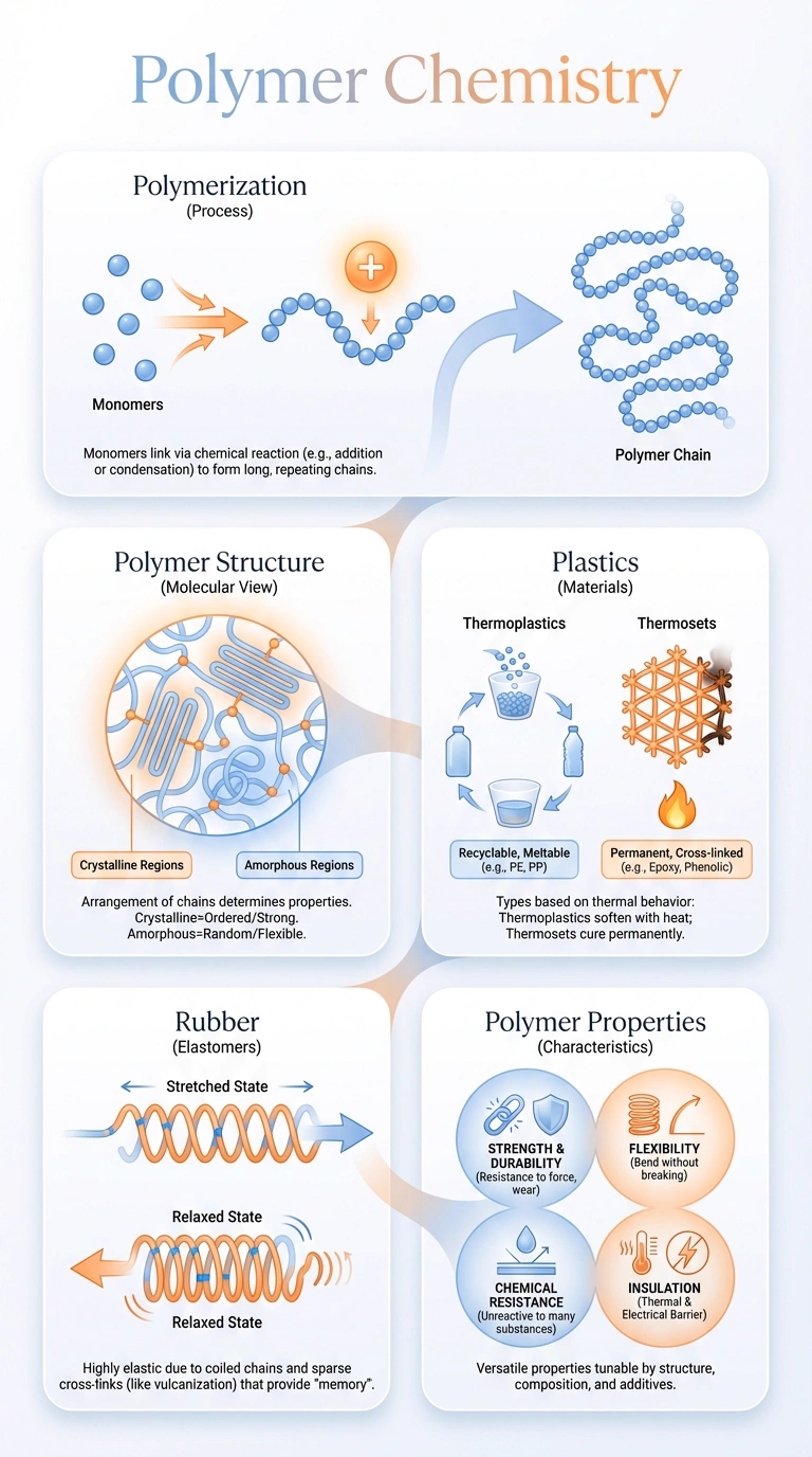 Polymer Chemistry Infographic - Complete Visual Study Guide for Chemistry