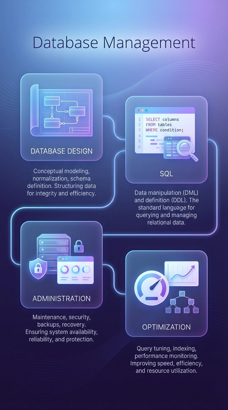 Database Management Infographic - Complete Visual Study Guide for Computer Science