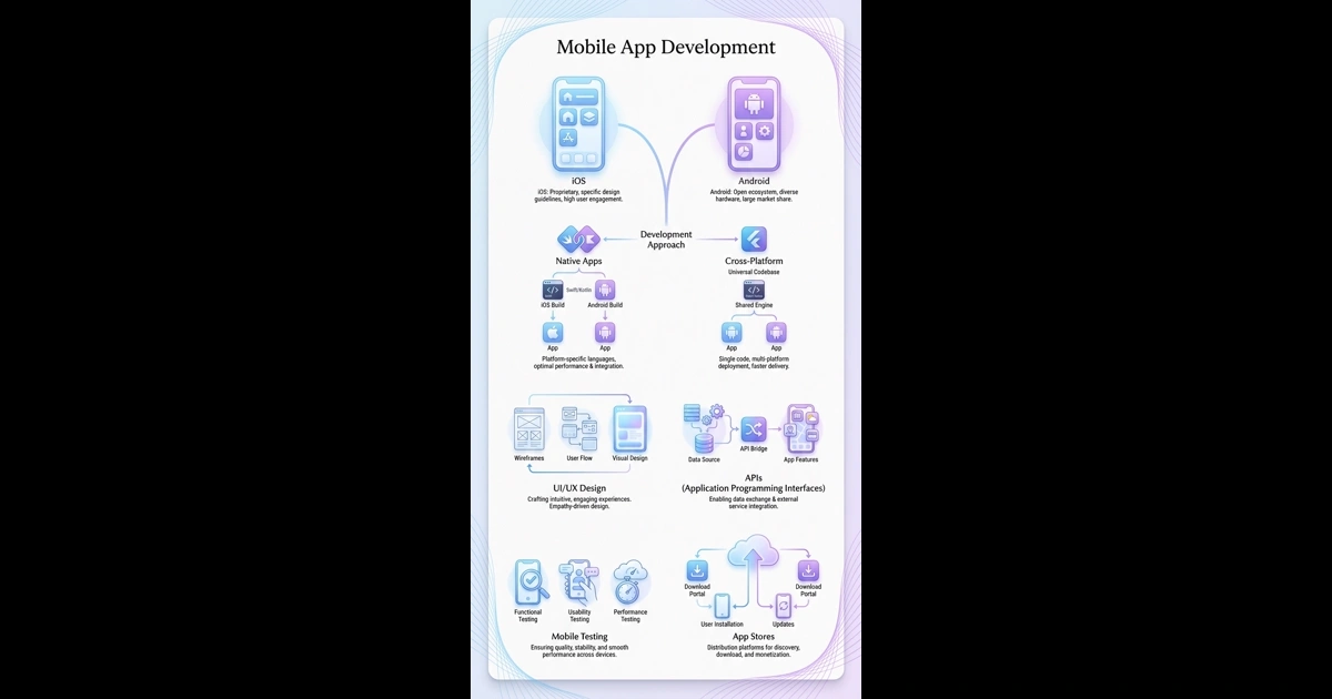 Mobile App Development Infographic - Computer Science Visual Study ...