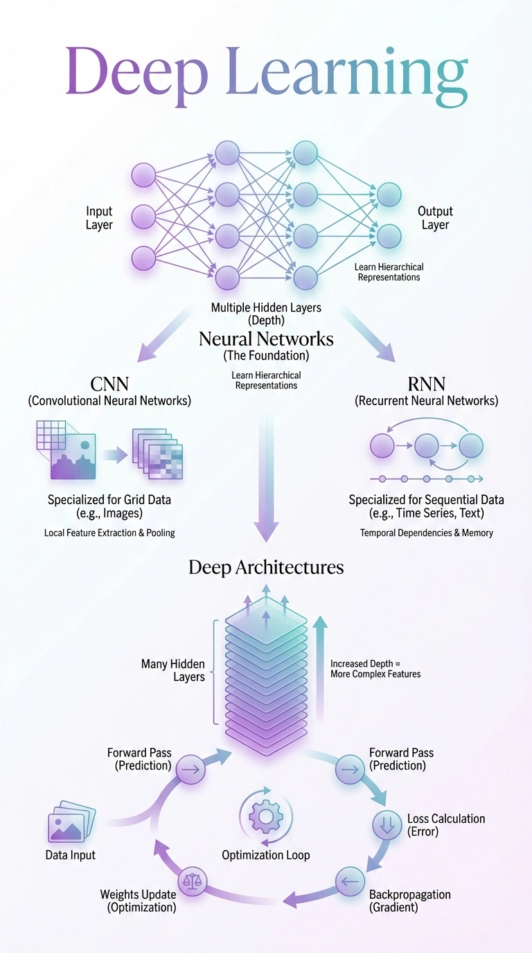 Deep Learning Infographic - Complete Visual Study Guide for Data Science