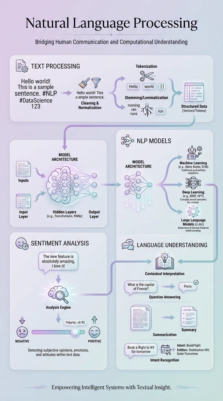 Natural Language Processing Infographic - Complete Visual Study Guide for Data Science