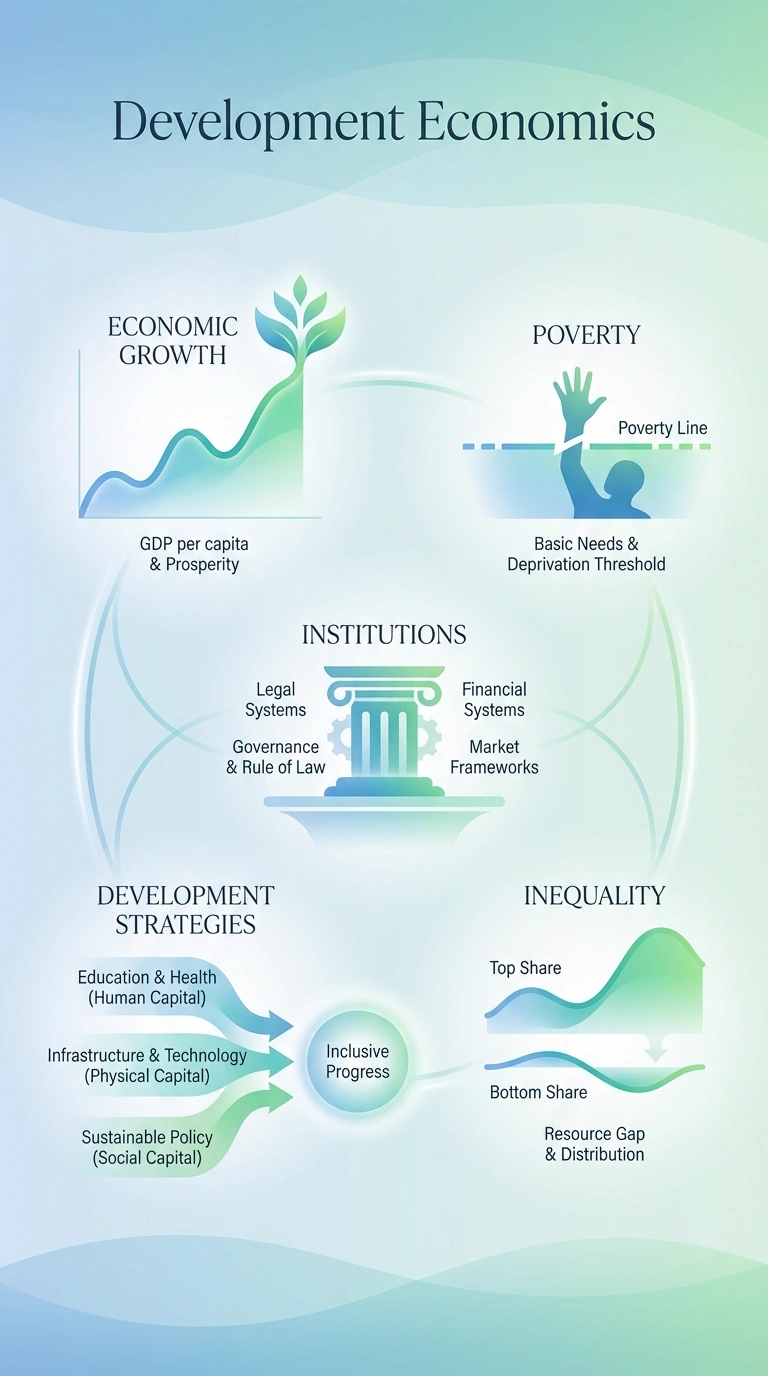 Development Economics Infographic - Complete Visual Study Guide for Economics
