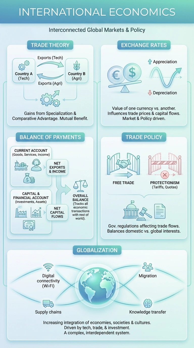 International Economics Infographic - Complete Visual Study Guide for Economics