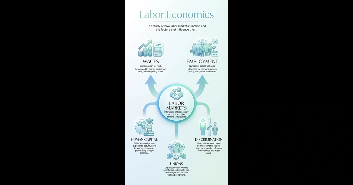 Labor Money Labor Economics Infographic - Economics Visual Study Guide | LectureScribe