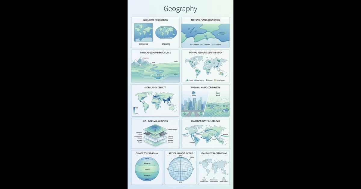 Geography Infographic - Visual Study Guide | LectureScribe