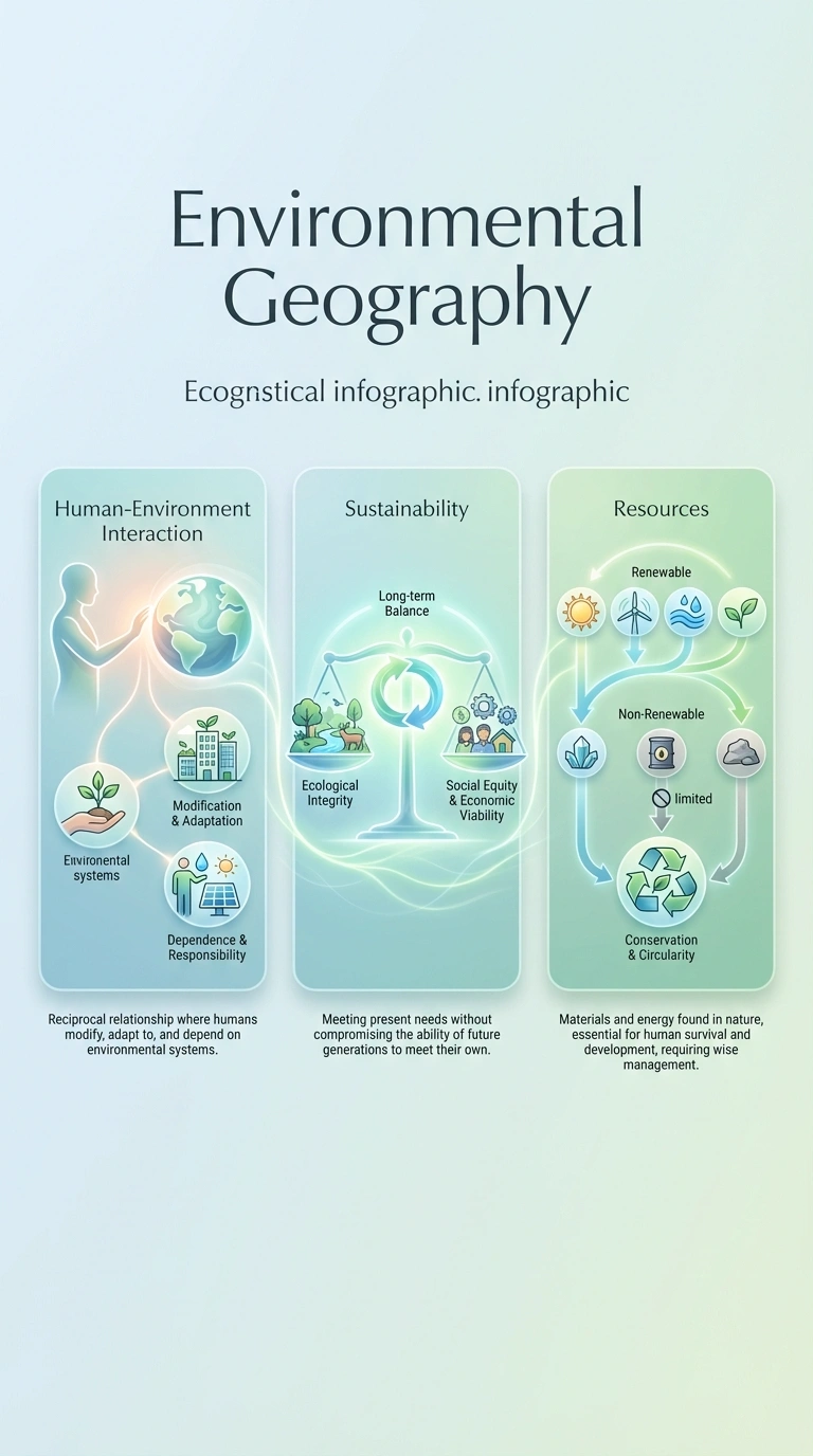 Environmental Geography Infographic - Complete Visual Study Guide for Geography
