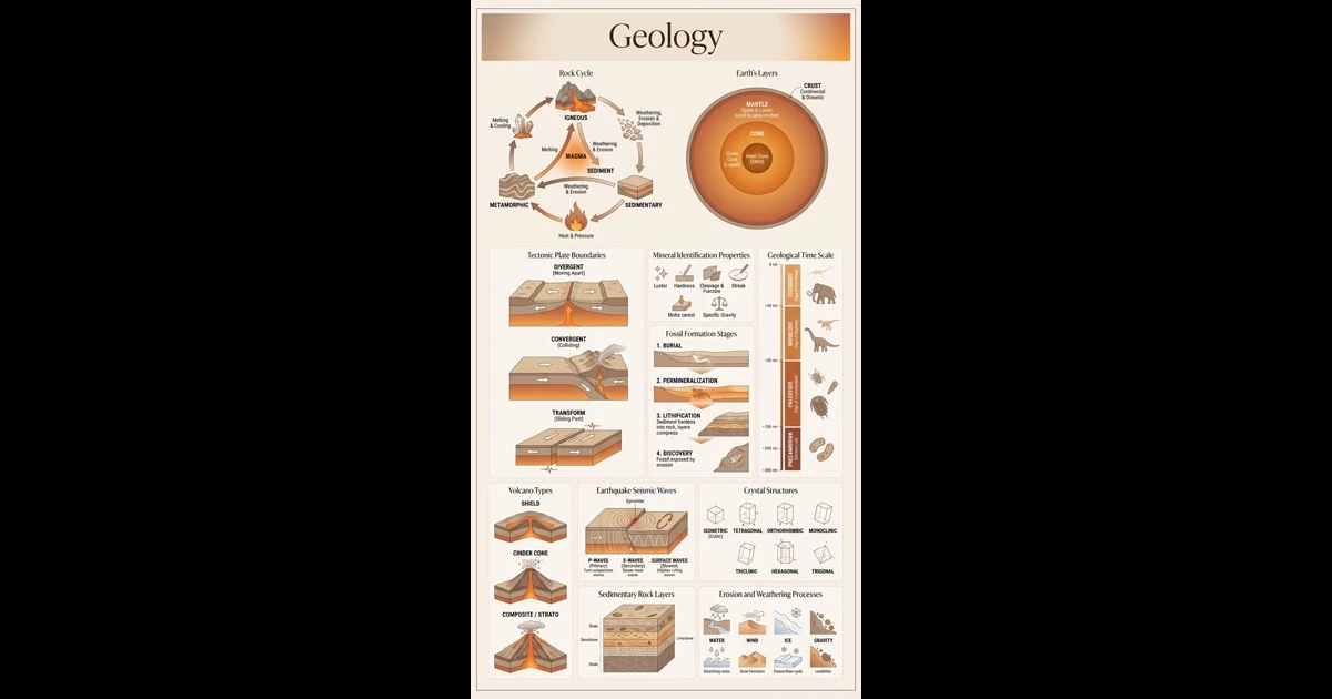 Geology Infographic - Visual Study Guide | LectureScribe