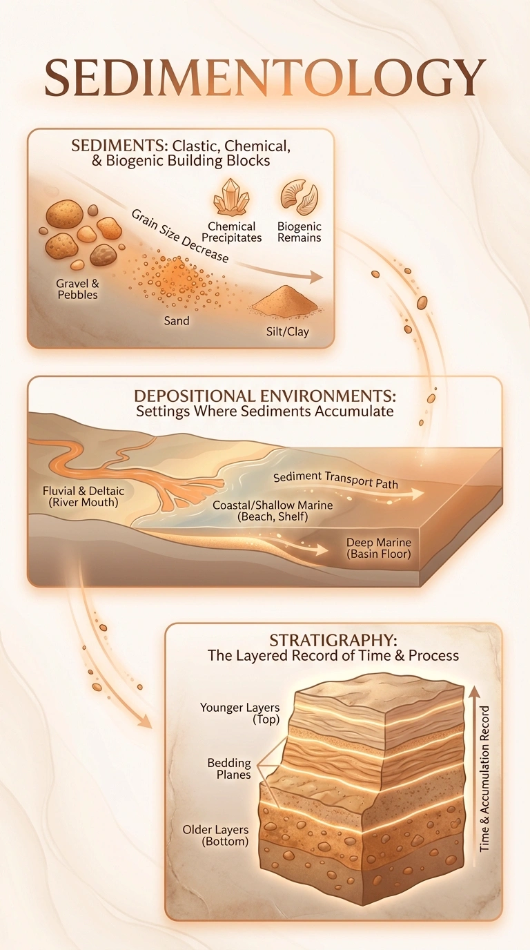 Sedimentology Infographic - Complete Visual Study Guide for Geology