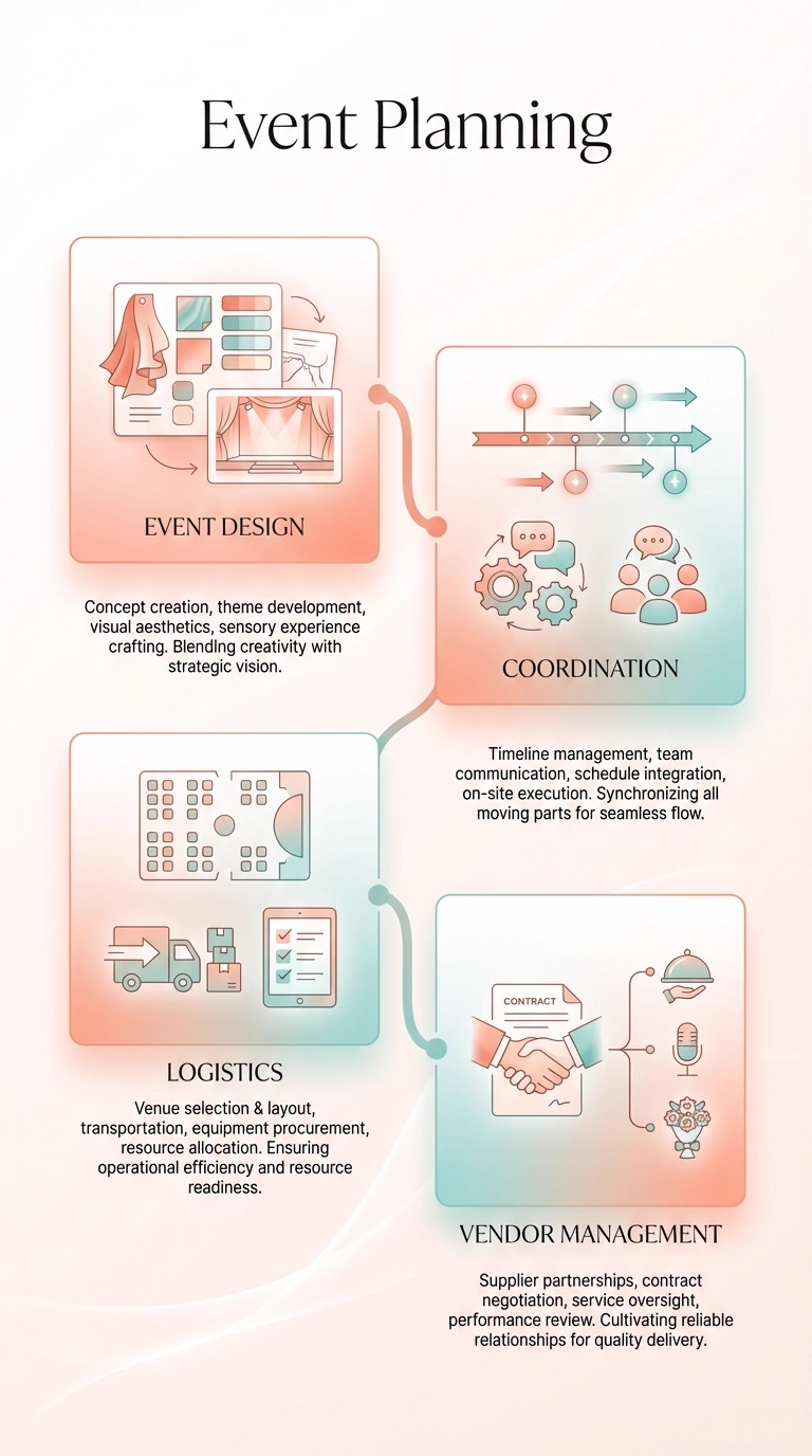 Event Planning Infographic - Complete Visual Study Guide for Hospitality and Tourism