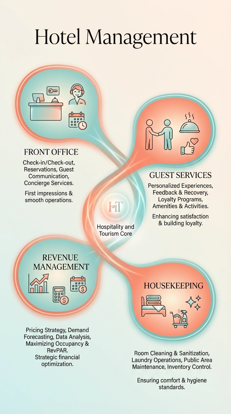 Hotel Management Infographic - Complete Visual Study Guide for Hospitality and Tourism