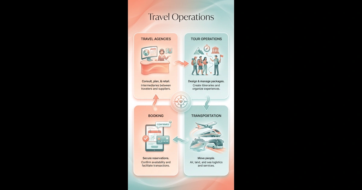 Travel Operations Infographic - Hospitality and Tourism Visual Study ...
