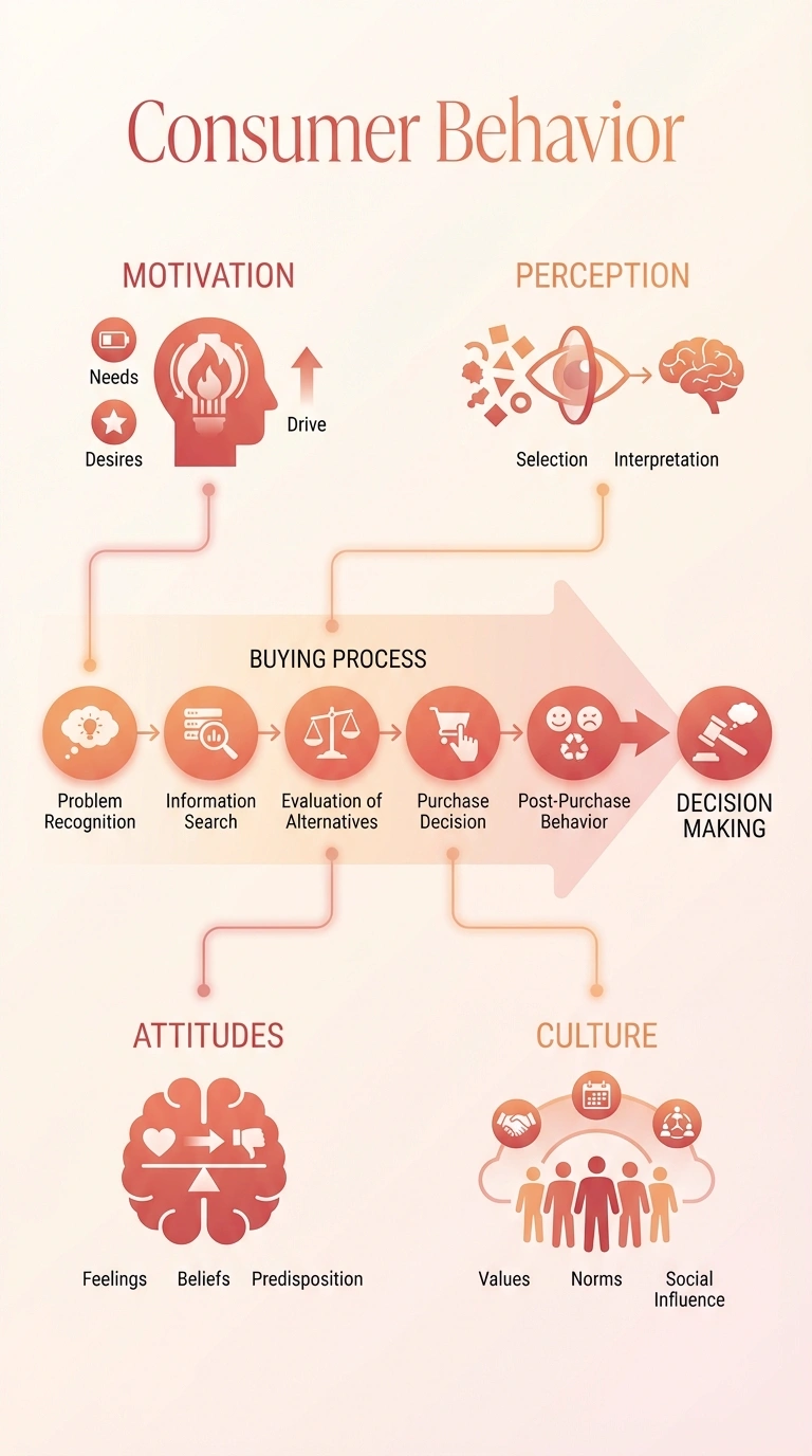 Consumer Behavior Infographic - Complete Visual Study Guide for Marketing