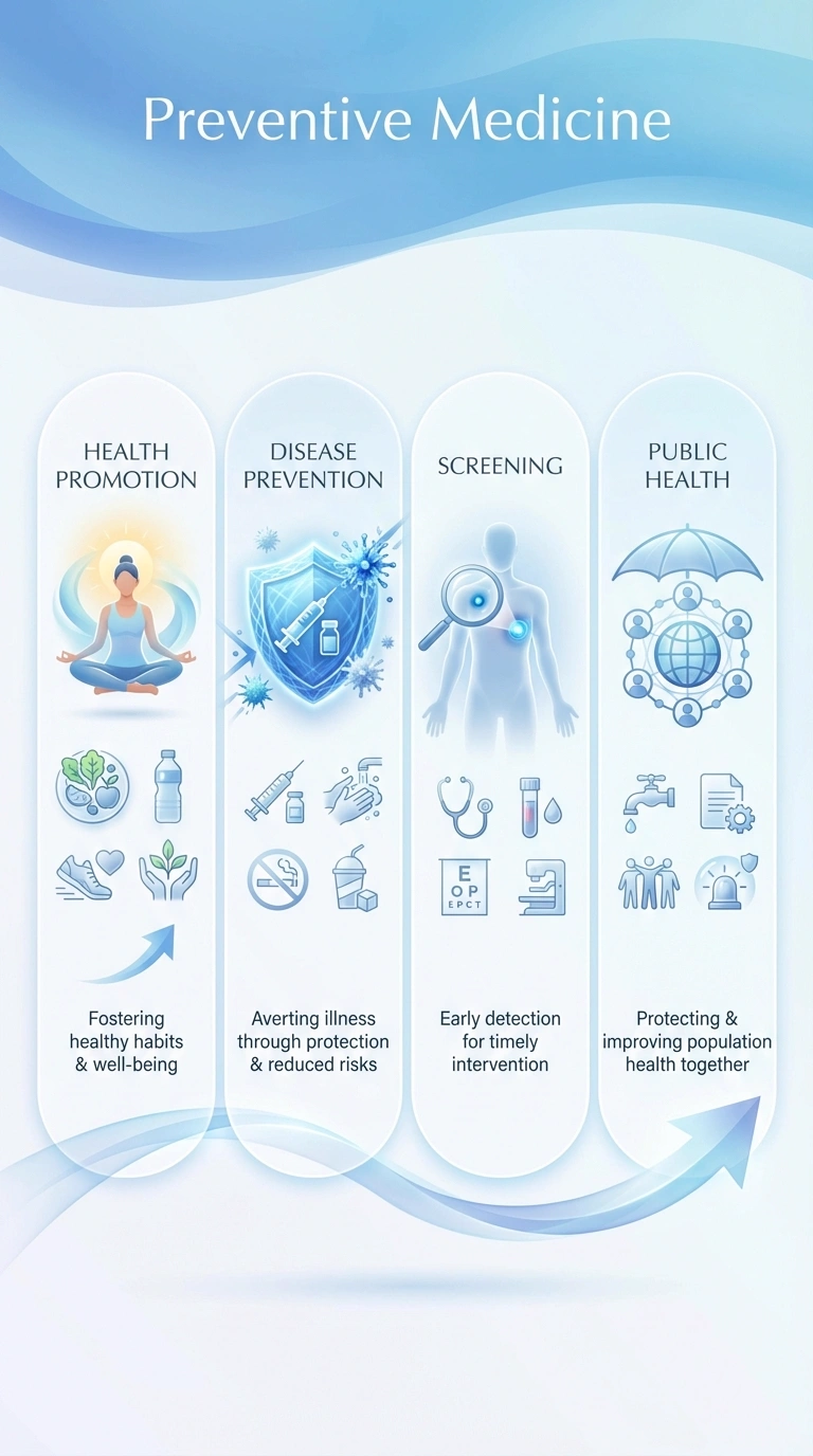 Preventive Medicine Infographic - Complete Visual Study Guide for Medicine
