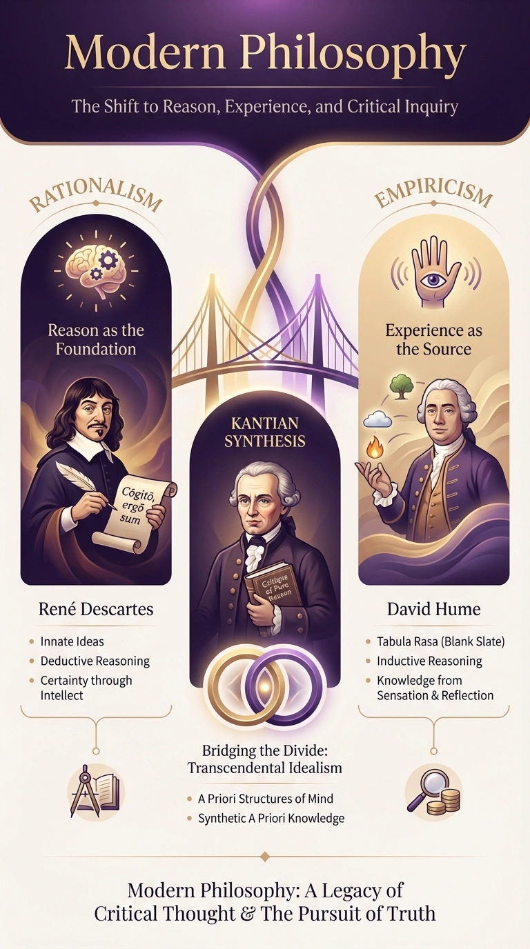 Modern Philosophy Infographic - Complete Visual Study Guide for Philosophy