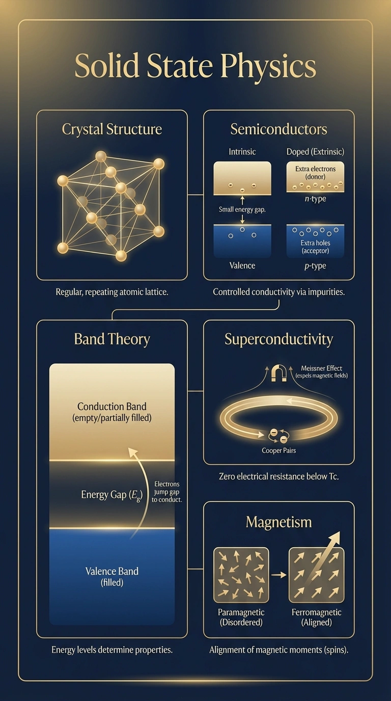 Solid State Physics Infographic - Complete Visual Study Guide for Physics