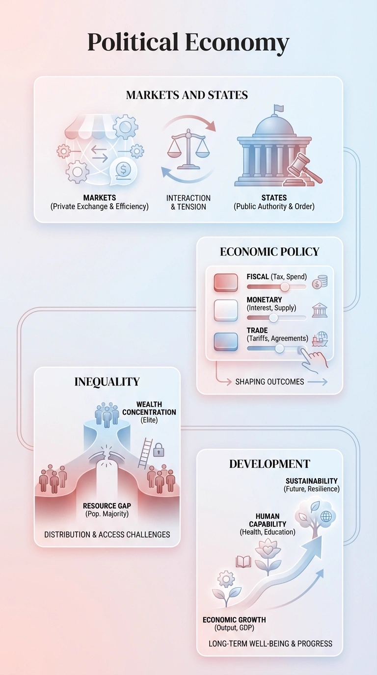 Political Economy Infographic - Complete Visual Study Guide for Political Science