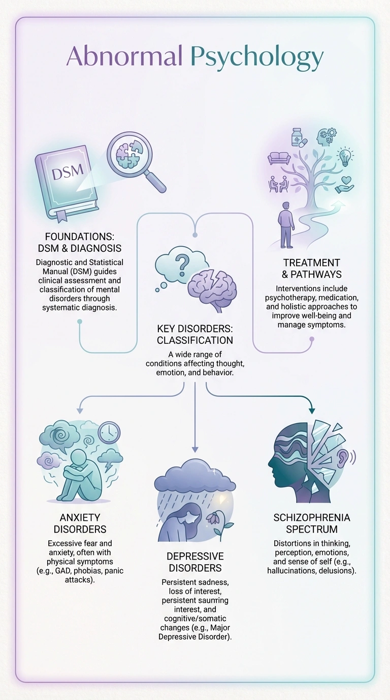 Abnormal Psychology Infographic - Complete Visual Study Guide for Psychology