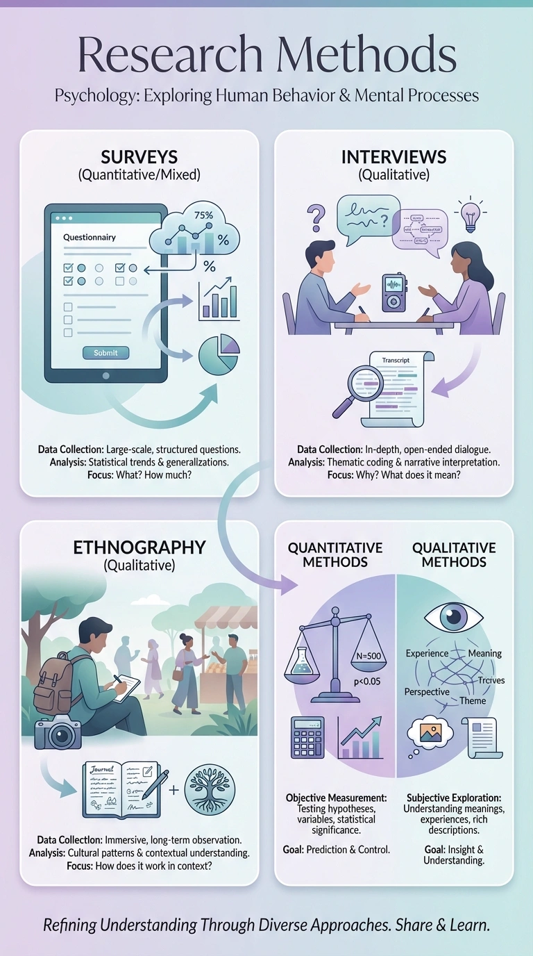 Research Methods Infographic - Complete Visual Study Guide for Psychology