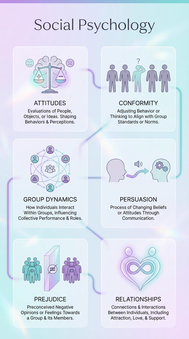 Social Psychology Infographic - Complete Visual Study Guide for Psychology