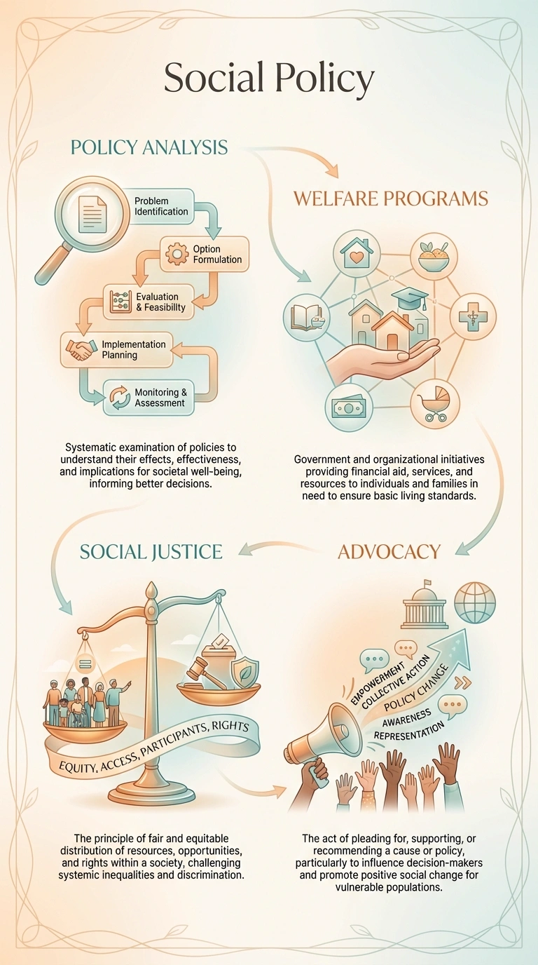 Social Policy Infographic - Complete Visual Study Guide for Social Work