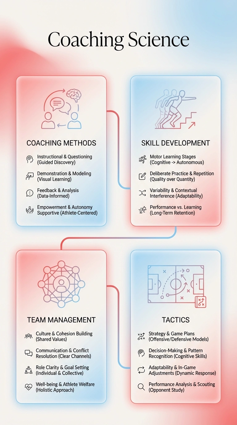 Coaching Science Infographic - Complete Visual Study Guide for Sports Science