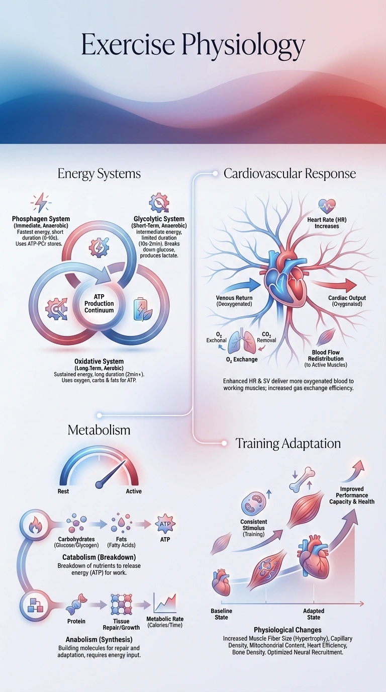 Exercise Physiology Infographic - Complete Visual Study Guide for Sports Science