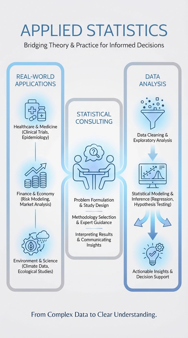Applied Statistics Infographic - Complete Visual Study Guide for Statistics