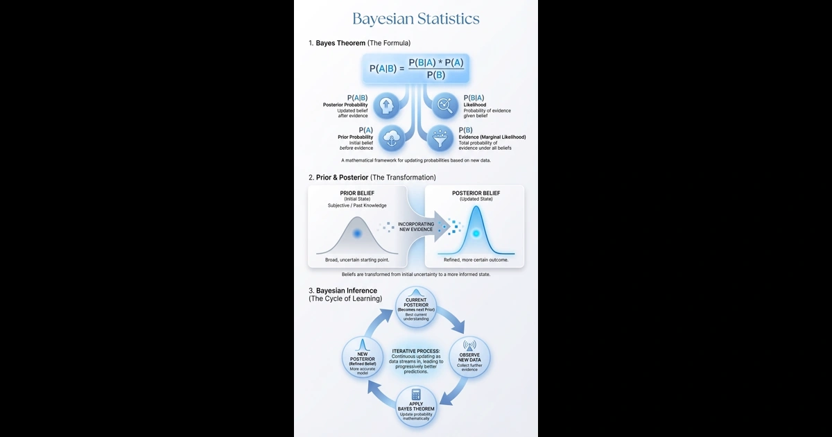 Bayesian Statistics Infographic - Statistics Visual Study Guide ...